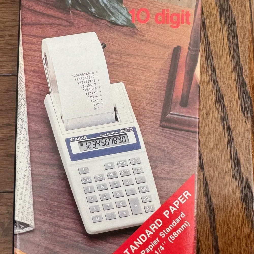Canon Calculator with Cream and White Design